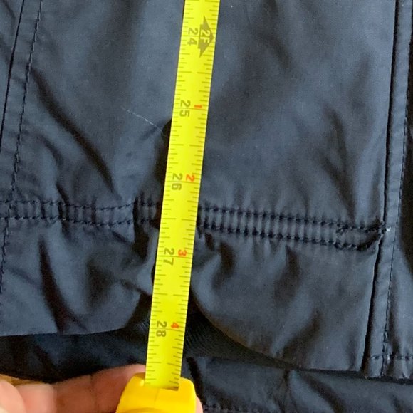 Banana Republic Womens Down Jacket Water Resistant Hood Shearling, Navy, Small - Picture 8 of 11